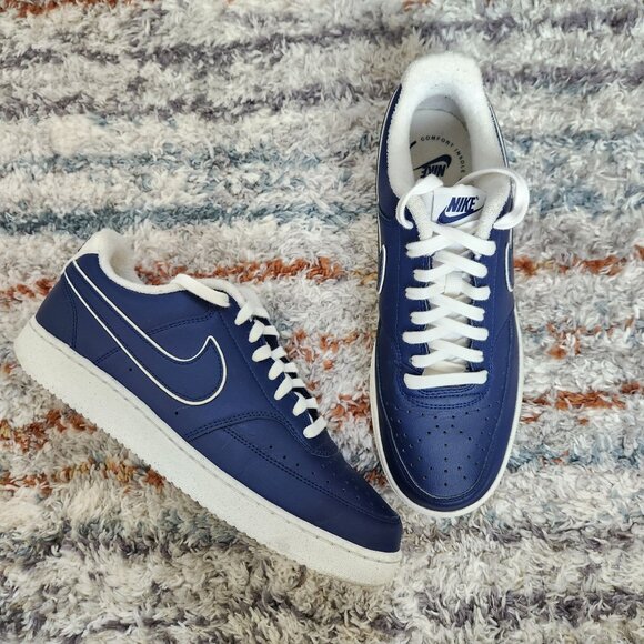 Nike Men's Court Vision Low - Midnight Navy Size 10 - Picture 1 of 8
